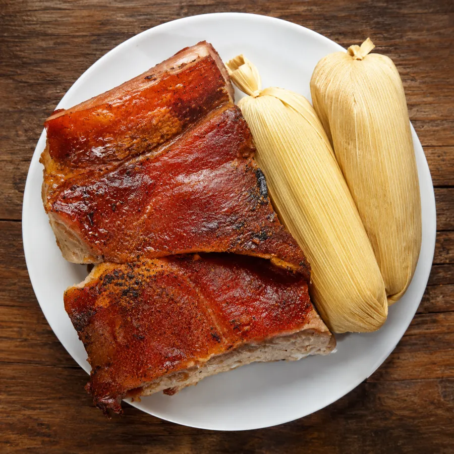 Plato de lechón cusqueño